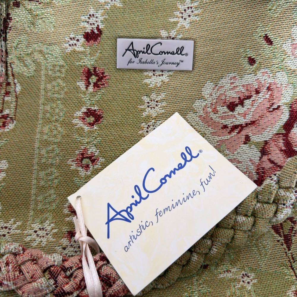 April Cornell Floral Tapestry Tote Bag Cottagecore Boho Shoulder Purse NWT - Picture 4 of 6